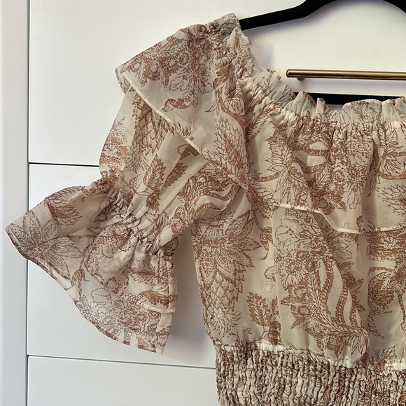 Anthropologie off the shoulder ruffle top size S - Picture 4 of 10